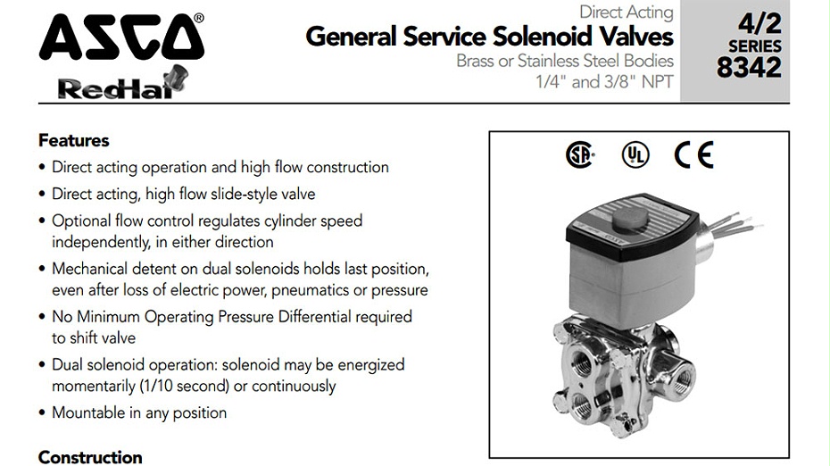 ASCO四通電磁閥EFHB8342G701選型指導(dǎo)